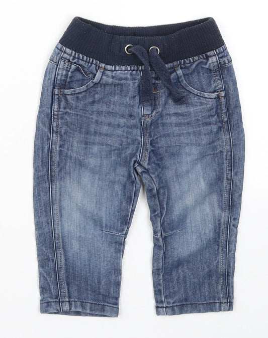 Matalan Boys Blue  Denim Capri Jeans Size 9-12 Months