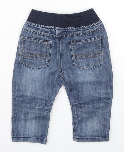 Matalan Boys Blue  Denim Capri Jeans Size 9-12 Months