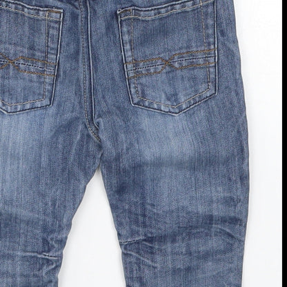 Matalan Boys Blue  Denim Capri Jeans Size 9-12 Months