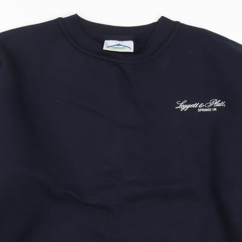 Beaver International Mens Blue   Pullover Sweatshirt Size L  - Leggett & Platt