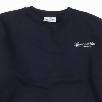 Beaver International Mens Blue   Pullover Sweatshirt Size L  - Leggett & Platt