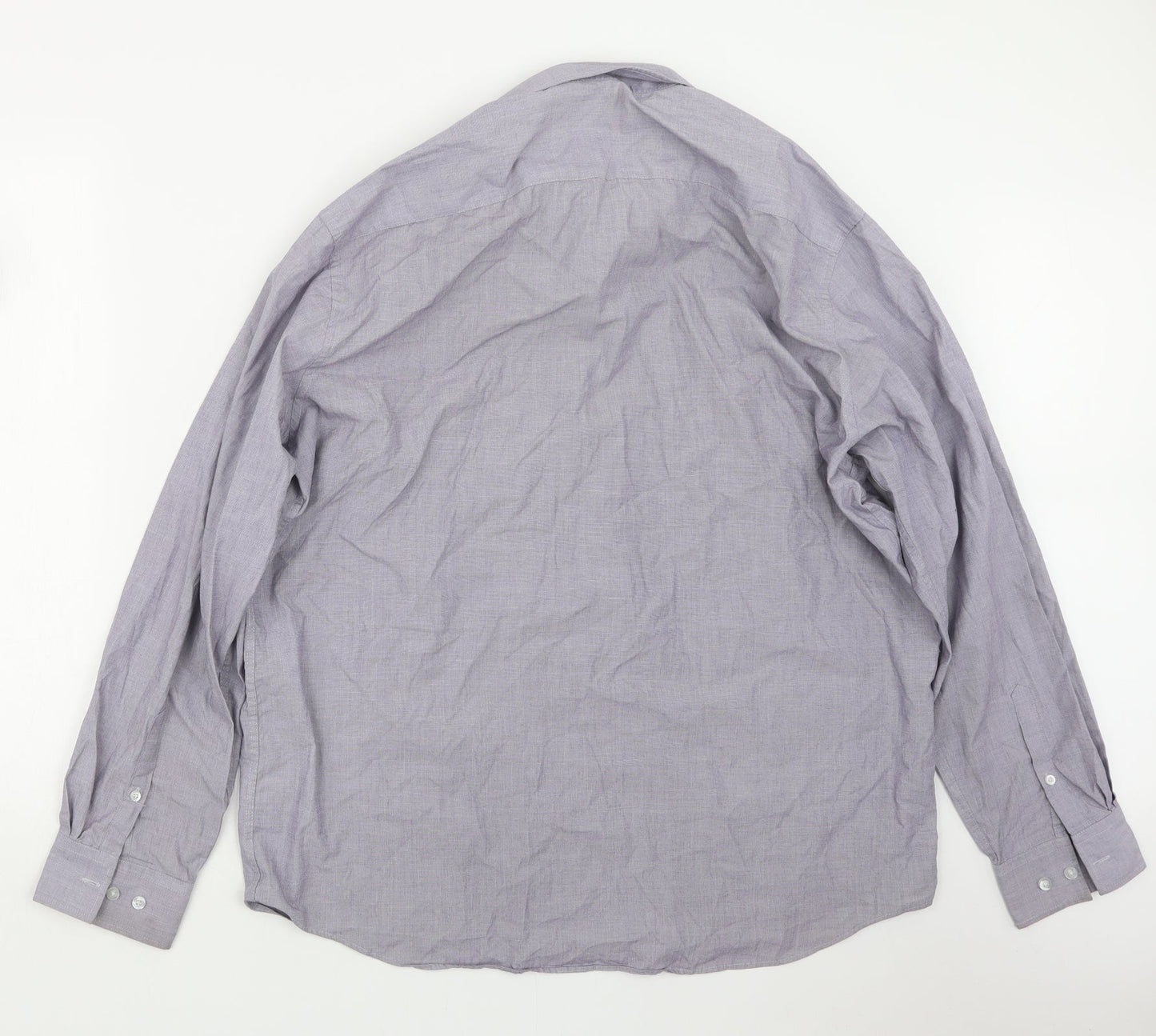 F&F Mens Purple    Button-Up Size 17