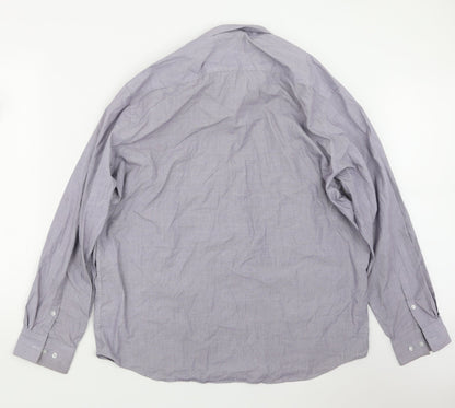 F&F Mens Purple    Button-Up Size 17