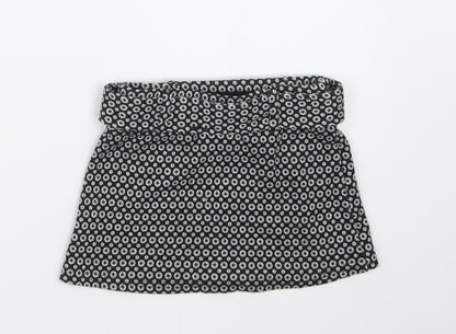 NEXT Girls Black Geometric  Straight & Pencil Skirt Size 6 Years