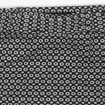 NEXT Girls Black Geometric  Straight & Pencil Skirt Size 6 Years