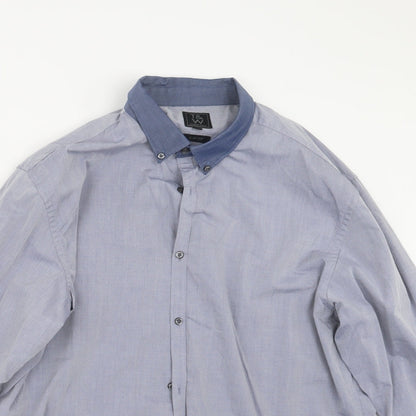 Taylor & Wright Mens Blue    Button-Up Size 17