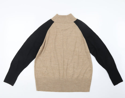Womens UK Size M Marks and Spencer Beige Pullover Jumper