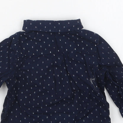 M&Co Boys Blue   Basic Button-Up Size 0-3 Months
