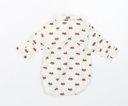 NEXT Boys White Geometric  Babygrow One-Piece Size Newborn