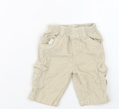 Adams Kids Boys Beige   Cargo Trousers Size 3-6 Months