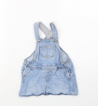 H&M Girls Blue  Denim Pinafore/Dungaree Dress  Size 18 Months