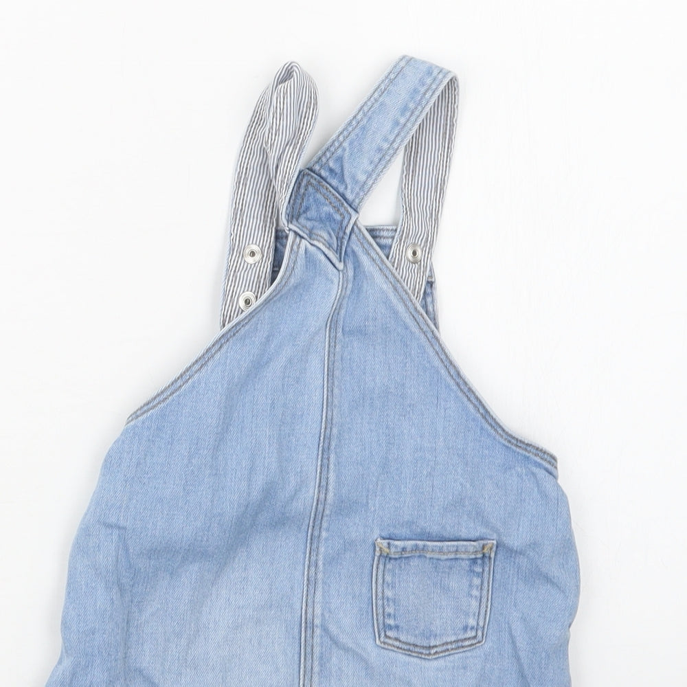 H&M Girls Blue  Denim Pinafore/Dungaree Dress  Size 18 Months