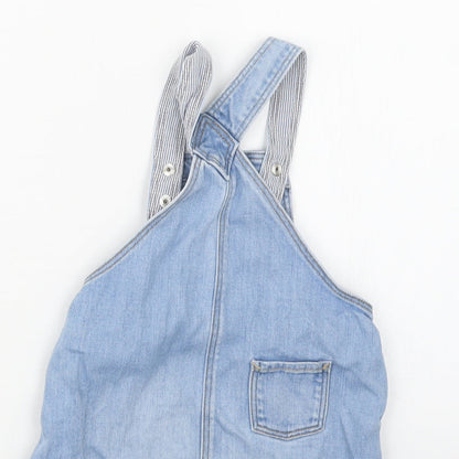 H&M Girls Blue  Denim Pinafore/Dungaree Dress  Size 18 Months
