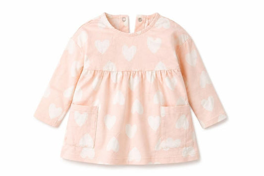 George Girls Pink Geometric  T-Shirt Dress  Size 6-9 Months