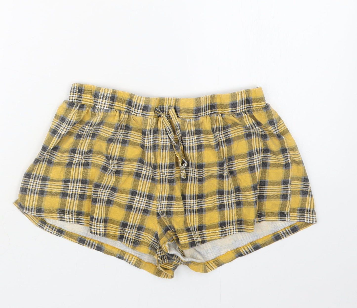 New Look Girls Yellow Check  Capri Sleep Shorts Size L