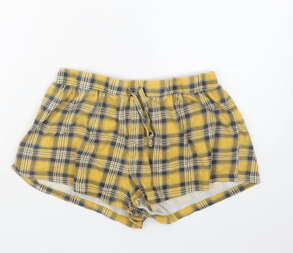 New Look Girls Yellow Check  Capri Sleep Shorts Size L