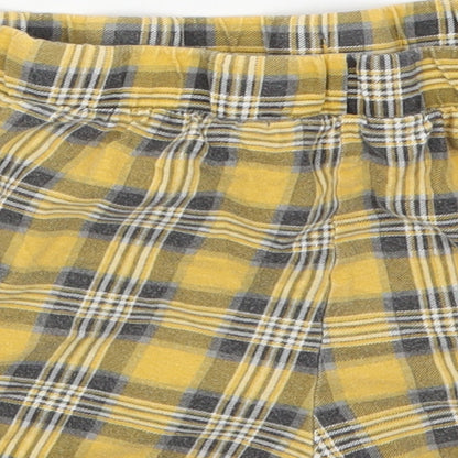 New Look Girls Yellow Check  Capri Sleep Shorts Size L