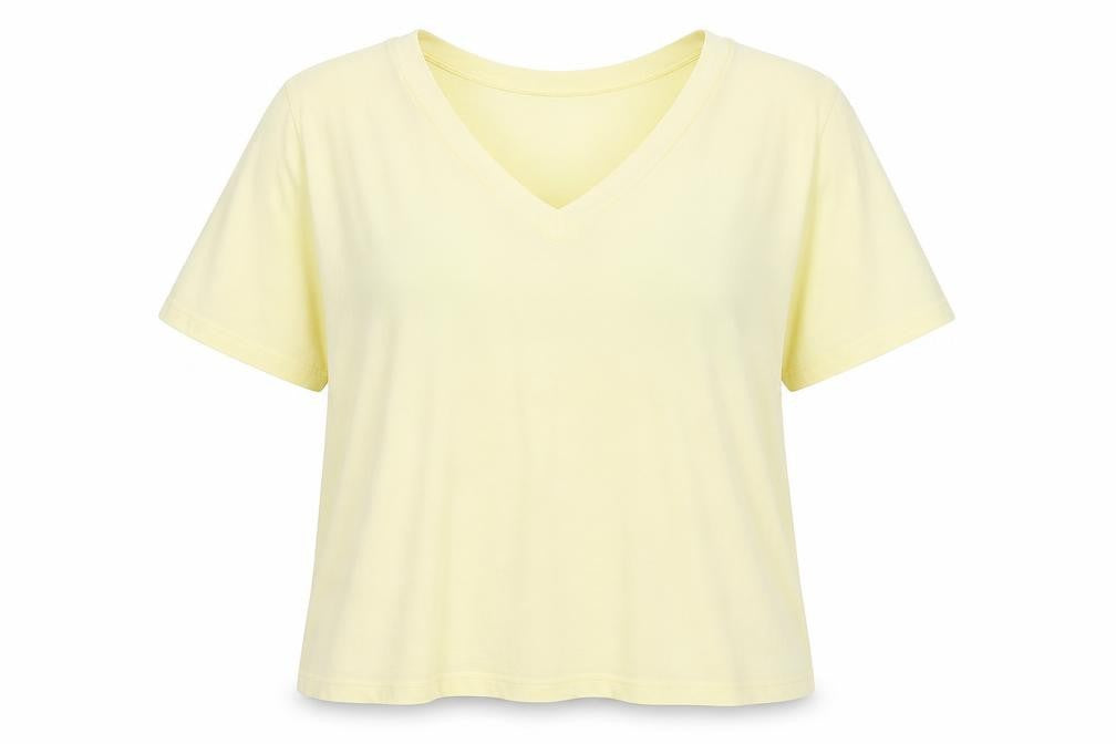 Womens UK Size XL CC Yellow Basic T-Shirt