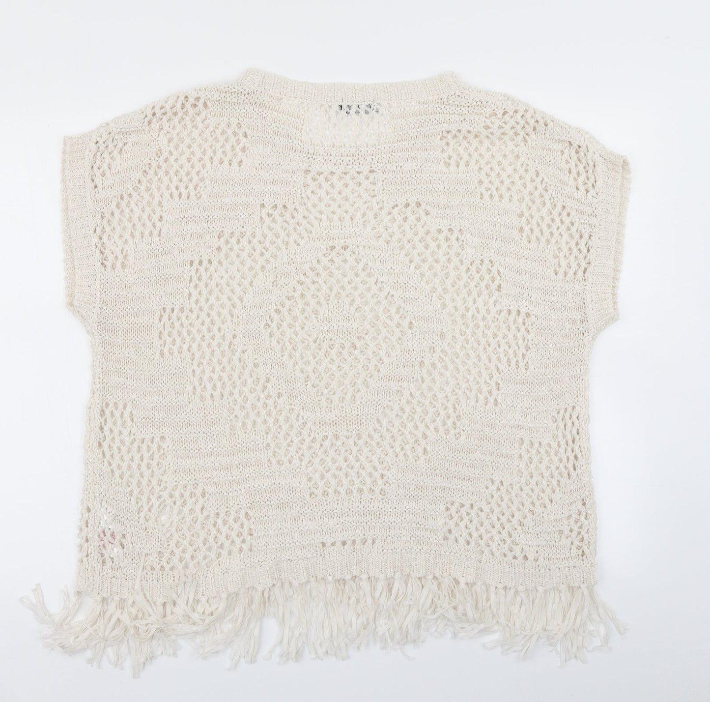 F&F Womens White  Knit Pullover Jumper Size S