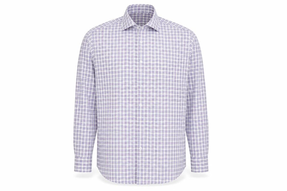 Mens UK Size L Collezione Purple  Button-Up Long Sleeve Casual Shirt