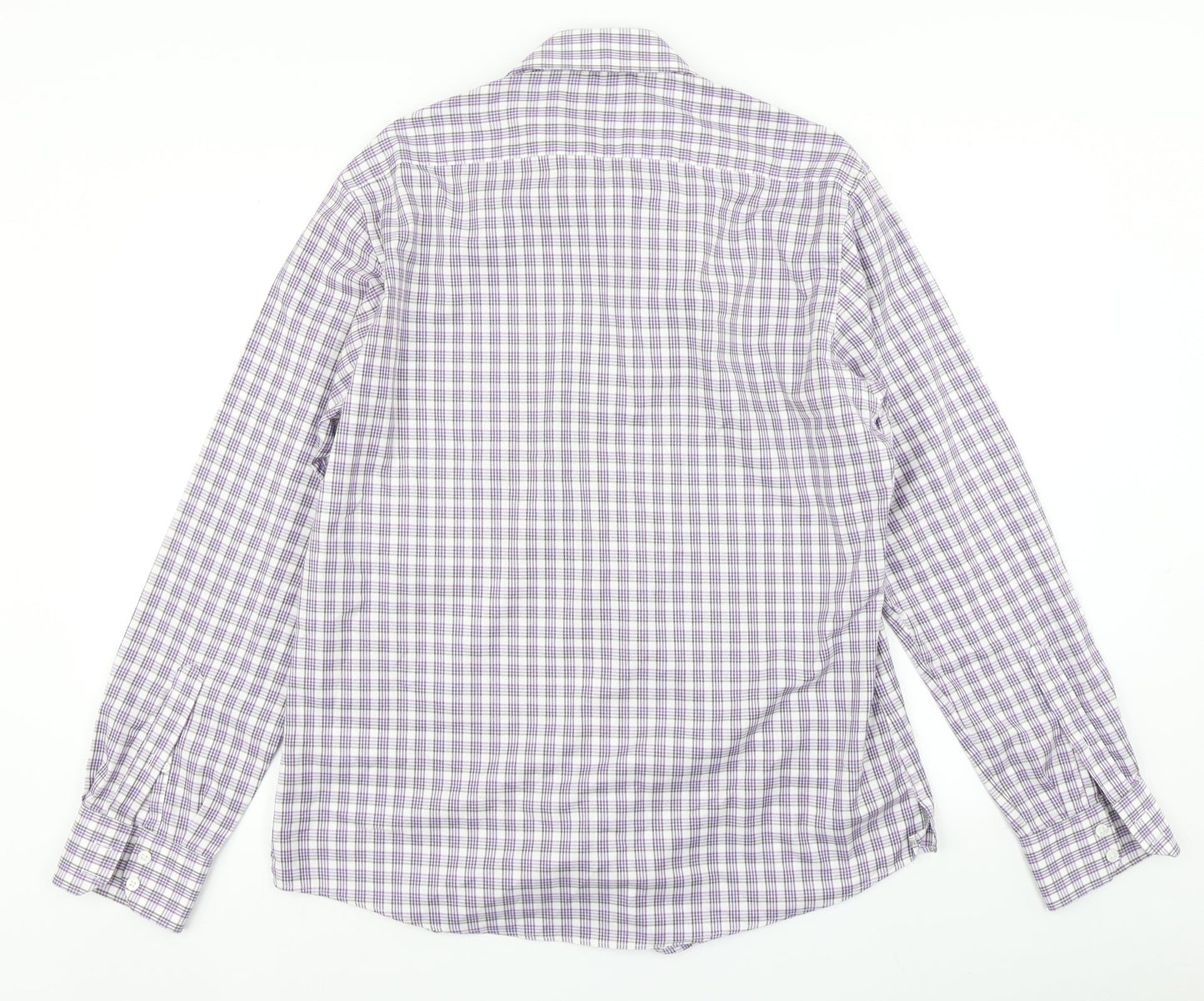 Mens UK Size L Collezione Purple  Button-Up Long Sleeve Casual Shirt