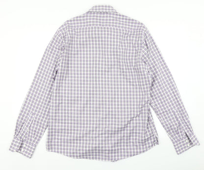 Mens UK Size L Collezione Purple  Button-Up Long Sleeve Casual Shirt