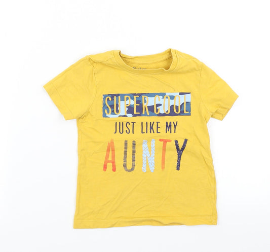 Nutmeg Boys Yellow   Basic T-Shirt Size 2-3 Years