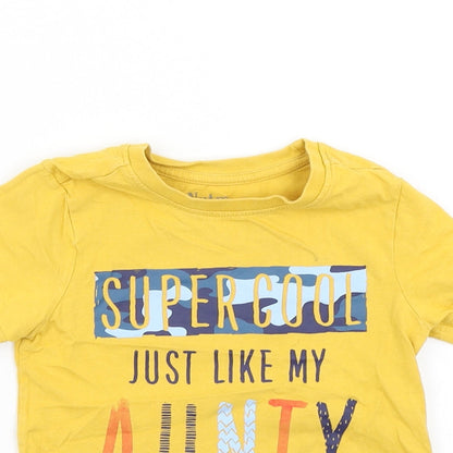 Nutmeg Boys Yellow   Basic T-Shirt Size 2-3 Years
