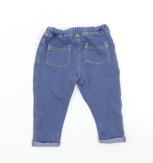 Dunnes Girls Blue  Denim Jogger Jeans Size 6-9 Months
