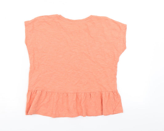 Nutmeg Girls Orange   Basic T-Shirt Size 9-10 Years