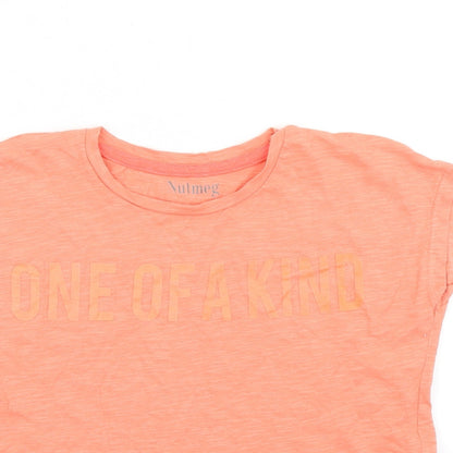 Nutmeg Girls Orange   Basic T-Shirt Size 9-10 Years