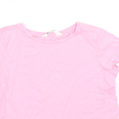 H&M Girls Pink   Basic T-Shirt Size 9-10 Years  - Peplum