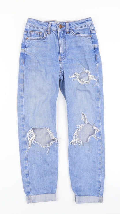 915 Generation Girls Blue  Denim Straight Jeans Size 9 Months - Distressed
