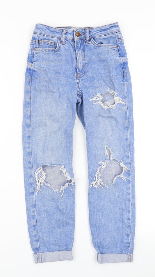 915 Generation Girls Blue  Denim Straight Jeans Size 9 Months - Distressed