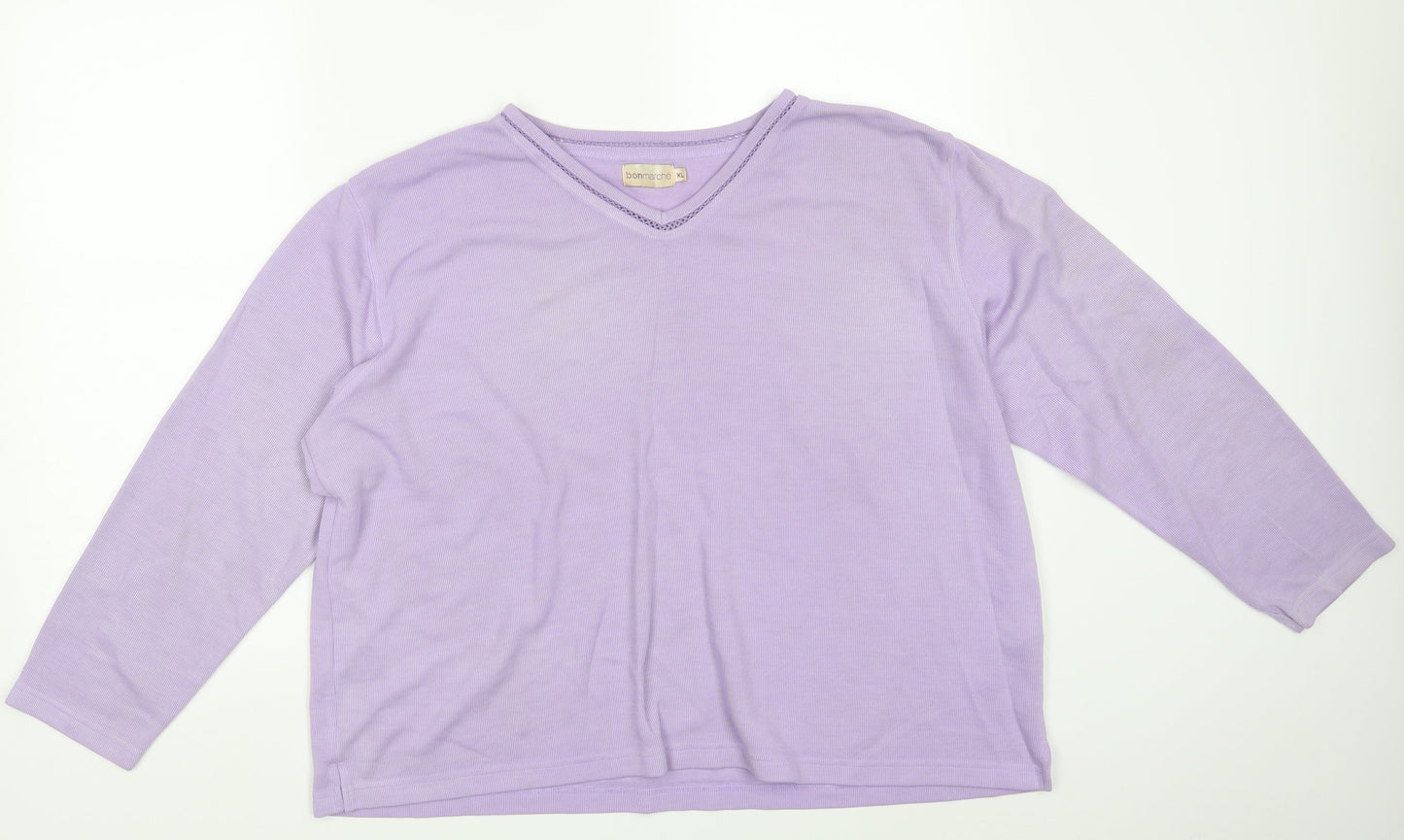 Bonmarché Womens Purple   Pullover Sweatshirt Size XL