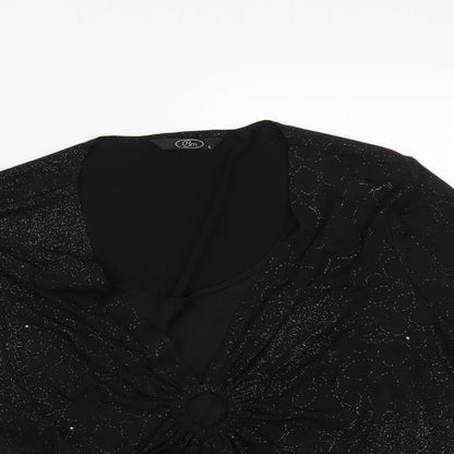 BM Womens Black   T-Shirt Dress  Size L