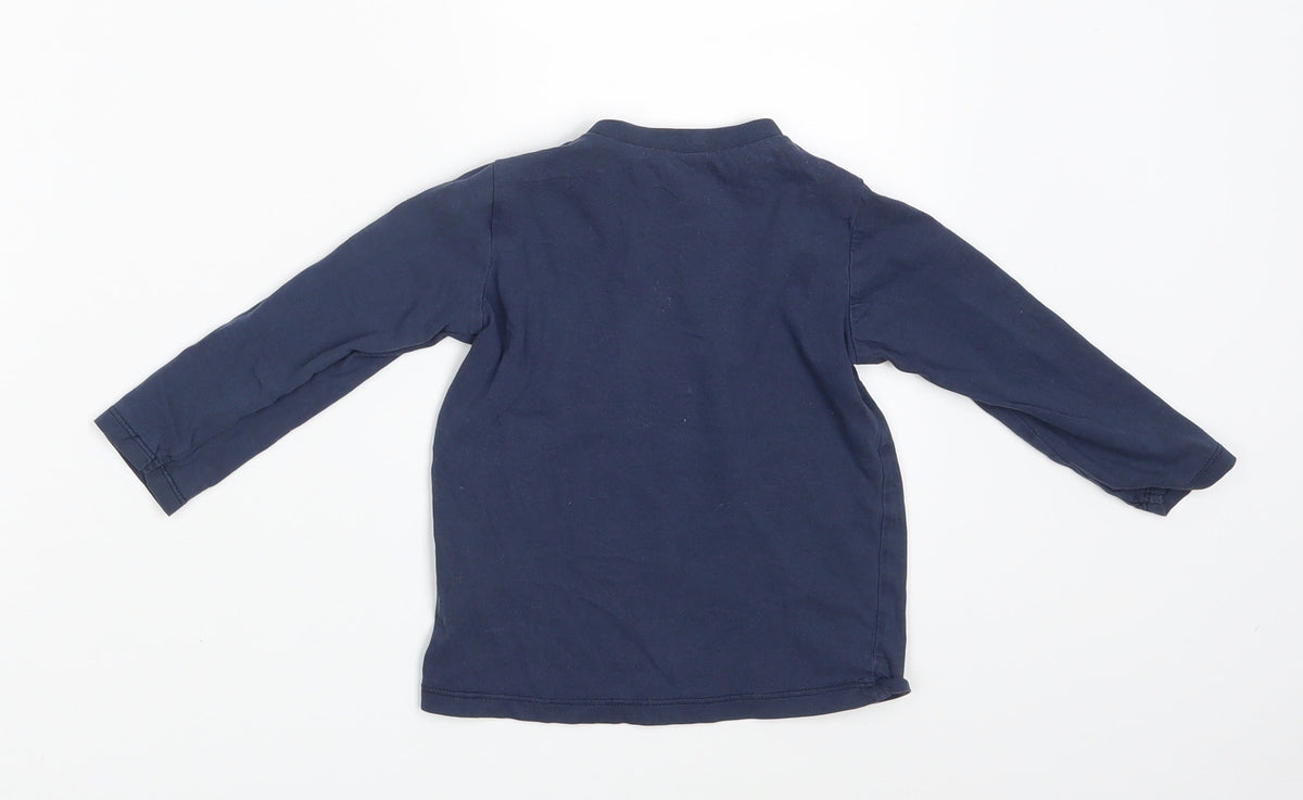 H&M Boys Blue   Basic T-Shirt Size 12-18 Months