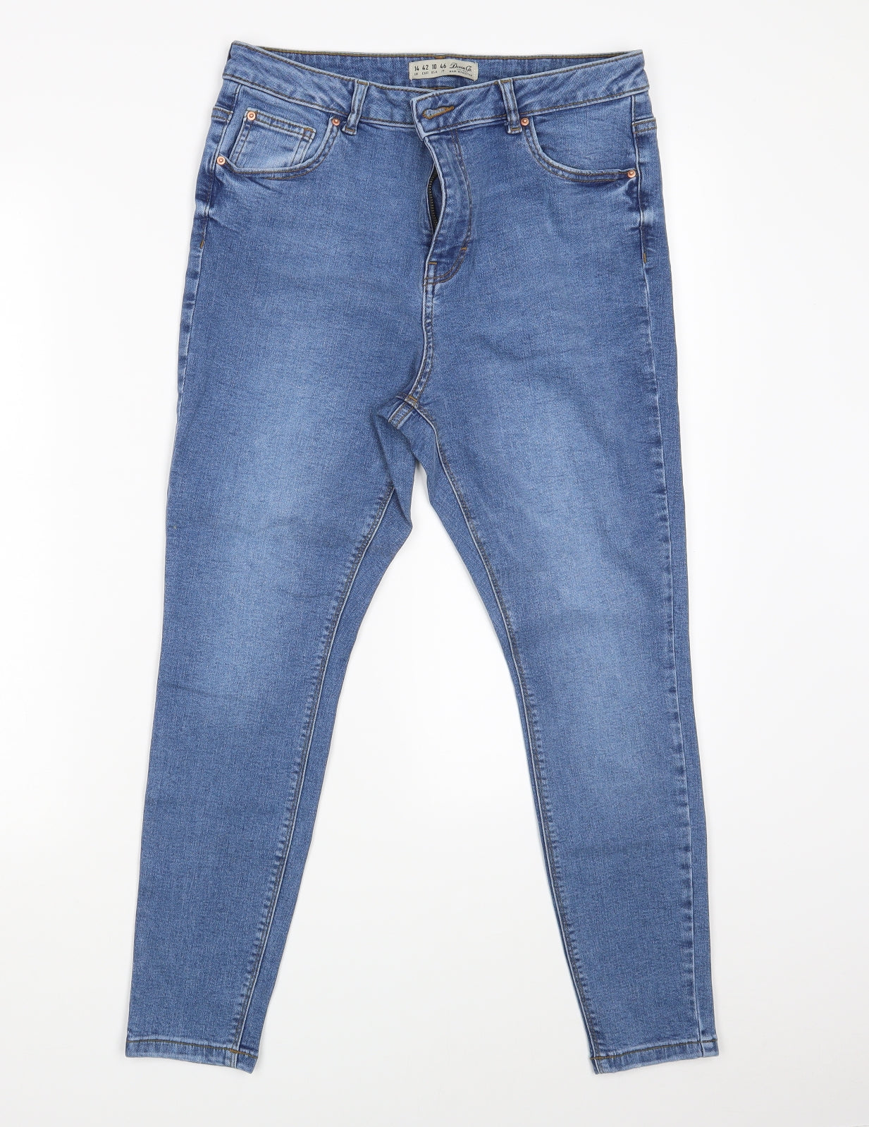 Denim Co. Womens Blue  Denim Skinny Jeans Size 14 L25 in