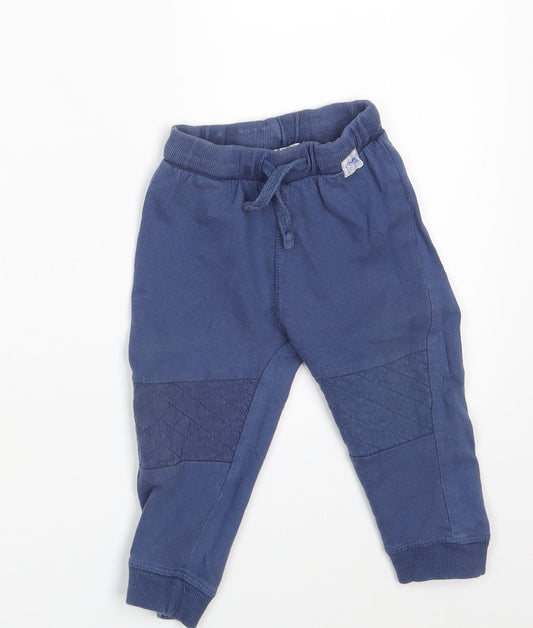 Urban Adventure Boys Blue   Jogger Trousers Size 12-18 Months  - Waist 16in; Inside  leg 10in
