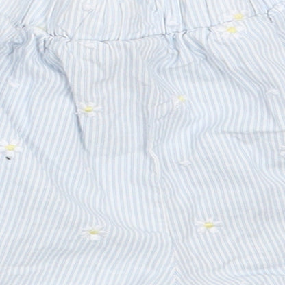 TU Girls White Floral  Hot Pants Shorts Size 6-7 Years - Waist 18in