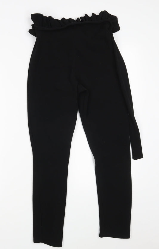 Womens UK Size 8 PRETTYLITTLETHING Regular Fit  Black Trousers