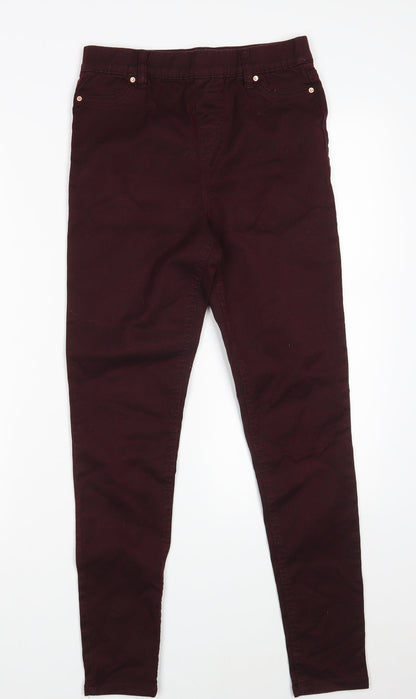 F&F Womens Purple  Denim Jegging Jeans Size 10 L27 in