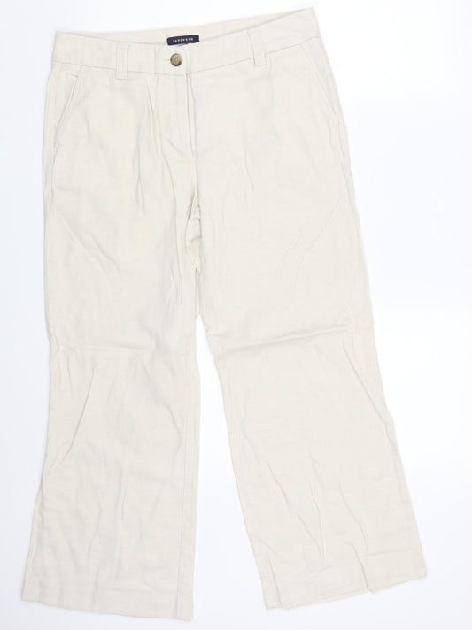 Land's End Womens Beige   Bloomer Trousers Size 12 L25 in