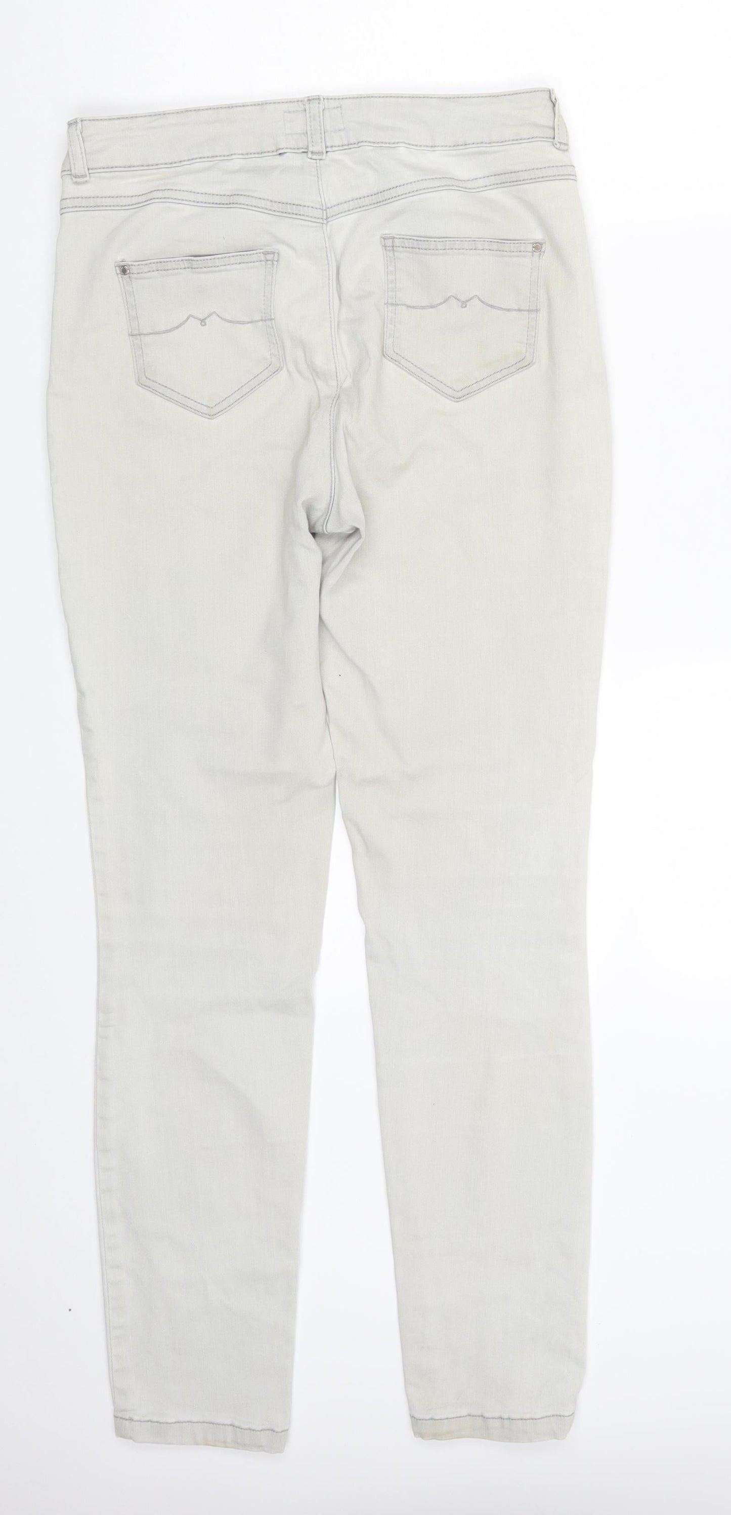 Monsoon Womens White  Denim Skinny Jeans Size 10 L29 in