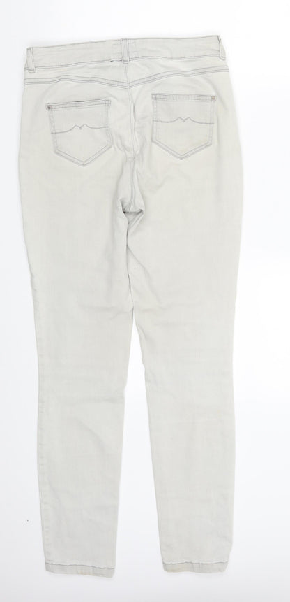 Monsoon Womens White  Denim Skinny Jeans Size 10 L29 in