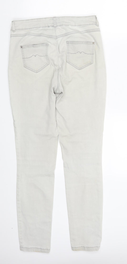 Monsoon Womens White  Denim Skinny Jeans Size 10 L29 in