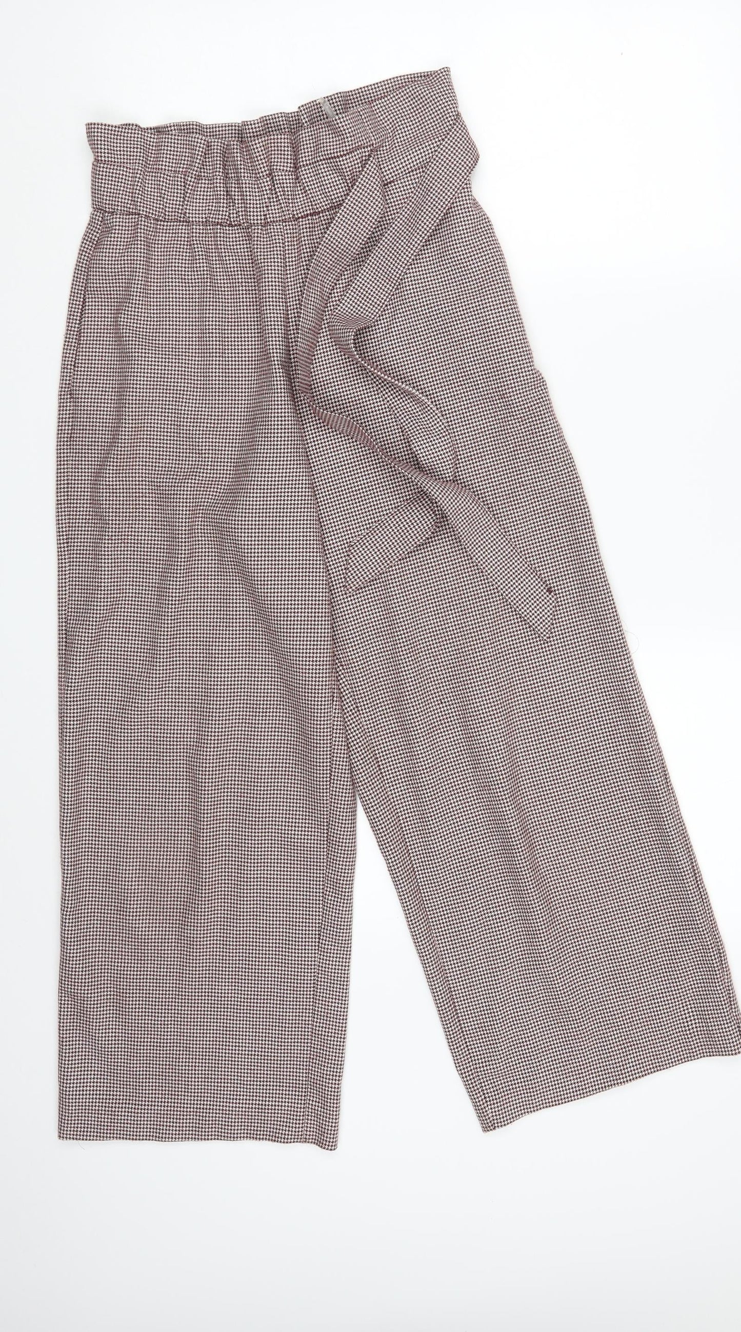 Womens UK Size S Zara Regular Fit Dress Pants Purple Trousers