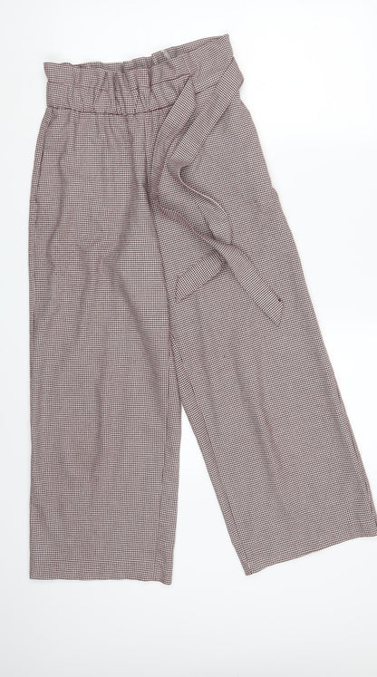 Womens UK Size S Zara Regular Fit Dress Pants Purple Trousers