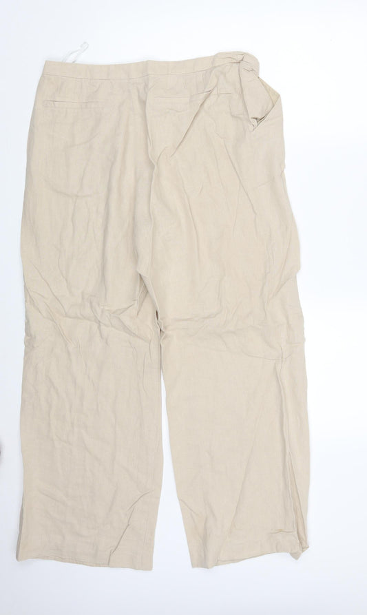 Womens UK Size 14 Dorothy Perkins Regular Fit Bloomer Beige Trousers