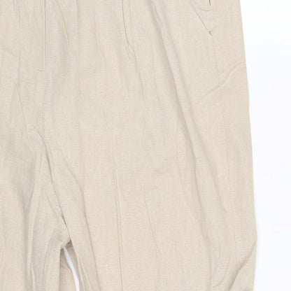 Womens UK Size 14 Dorothy Perkins Regular Fit Bloomer Beige Trousers